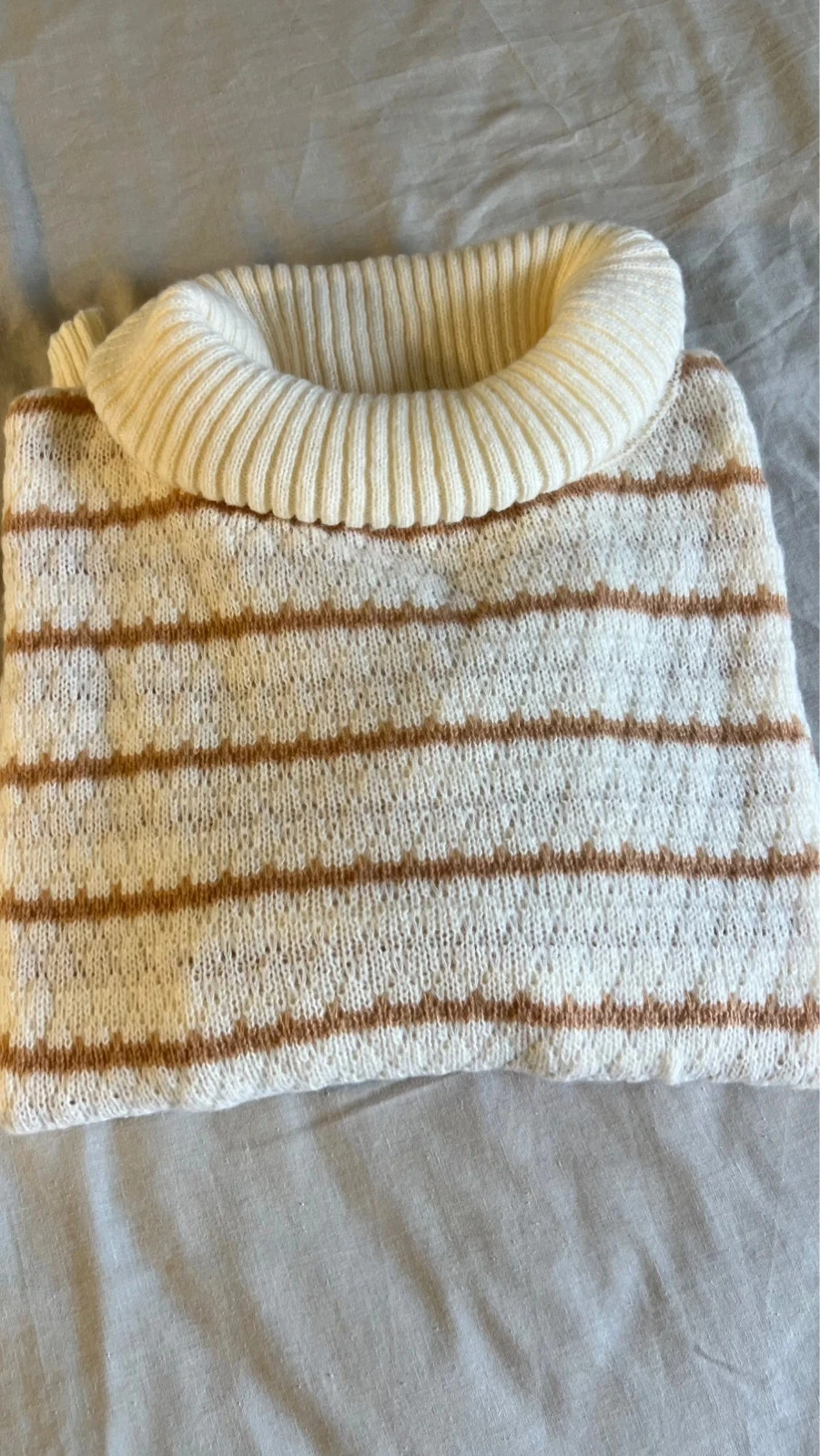 Crême & Beige Geribbelde Ronde Hals Trui Zacht & Elegant – photo 4